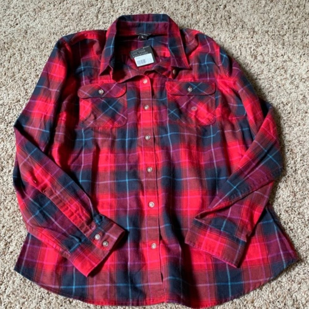 Eddie Bauer Stine's Flannel NWT! - Picture 1 of 2